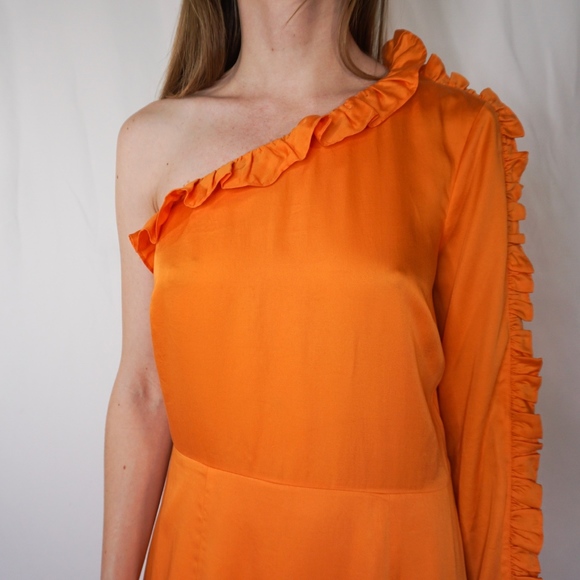 & Other Stories Dresses Other Stories Oneshoulder Orange Dress Nwt